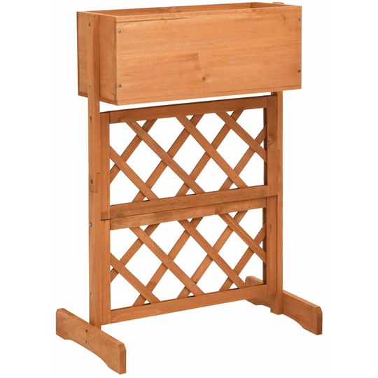 Asupermall - Garden Trellis Planter Orange 45x30x74 cm Solid Firwood