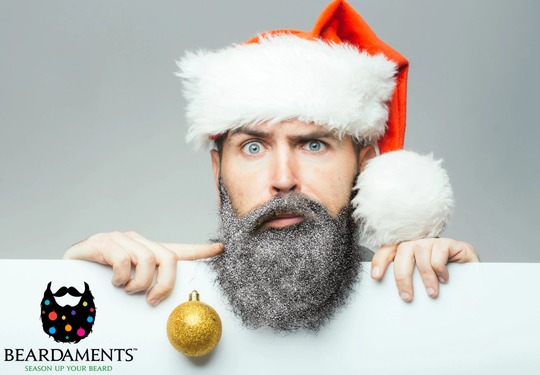 Beard Glitter Kit - 4 Colors Availabe Red Green Gold Silver -Glitter Decembeard Season Christmas Baubles Decoration