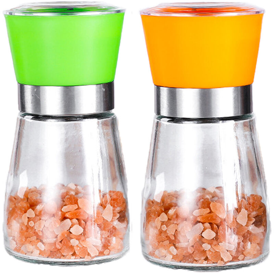 Fvbjd - Salt and Pepper Grinder- Salt and Pepper Shakers for Professional Chef with Brushed Stainless Steel 1pcs green+1pcs orange