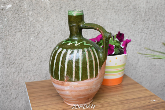 Vintage Large Clay Pitcher/Large Elegant Pitcher//Hand-Made Clay Pitcher/Great Functional Decor/Terracotta Large Pot/ Rustic Bowl Pitcher