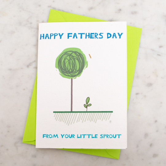 Fathers Day Minimalist Plantable Seed Paper Card