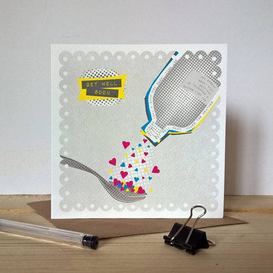 Get Well Soon Medicine Spoon Card