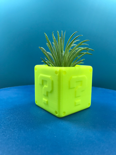 Mystery Block Succulent Planter | Office Decor Home Modern 3D Printed With Drainage Indoor