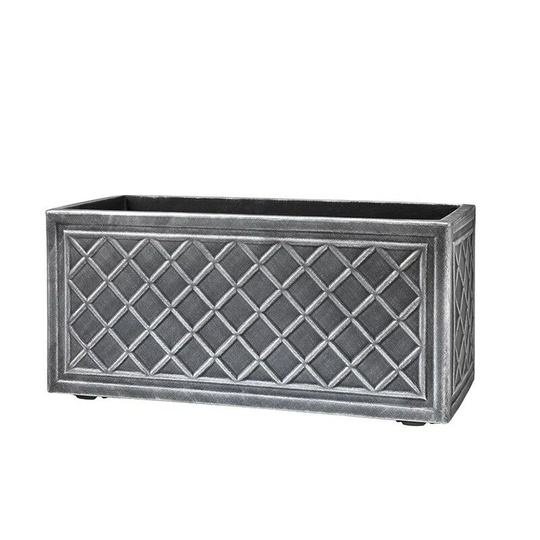 Stewartgarden - Stewart Garden Lead Effect Trough - 70cm - Gun Metal (5105031)
