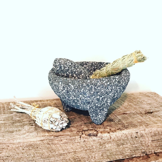 Mortar & Pestle, Rough Coarse Stone, Homesteading, Kitchen, Rustic, Cabin, Lodge, Herbs