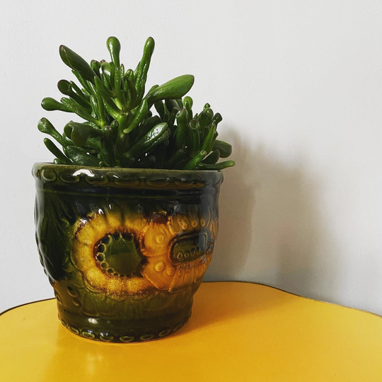 West German Sunflower Plant Pot