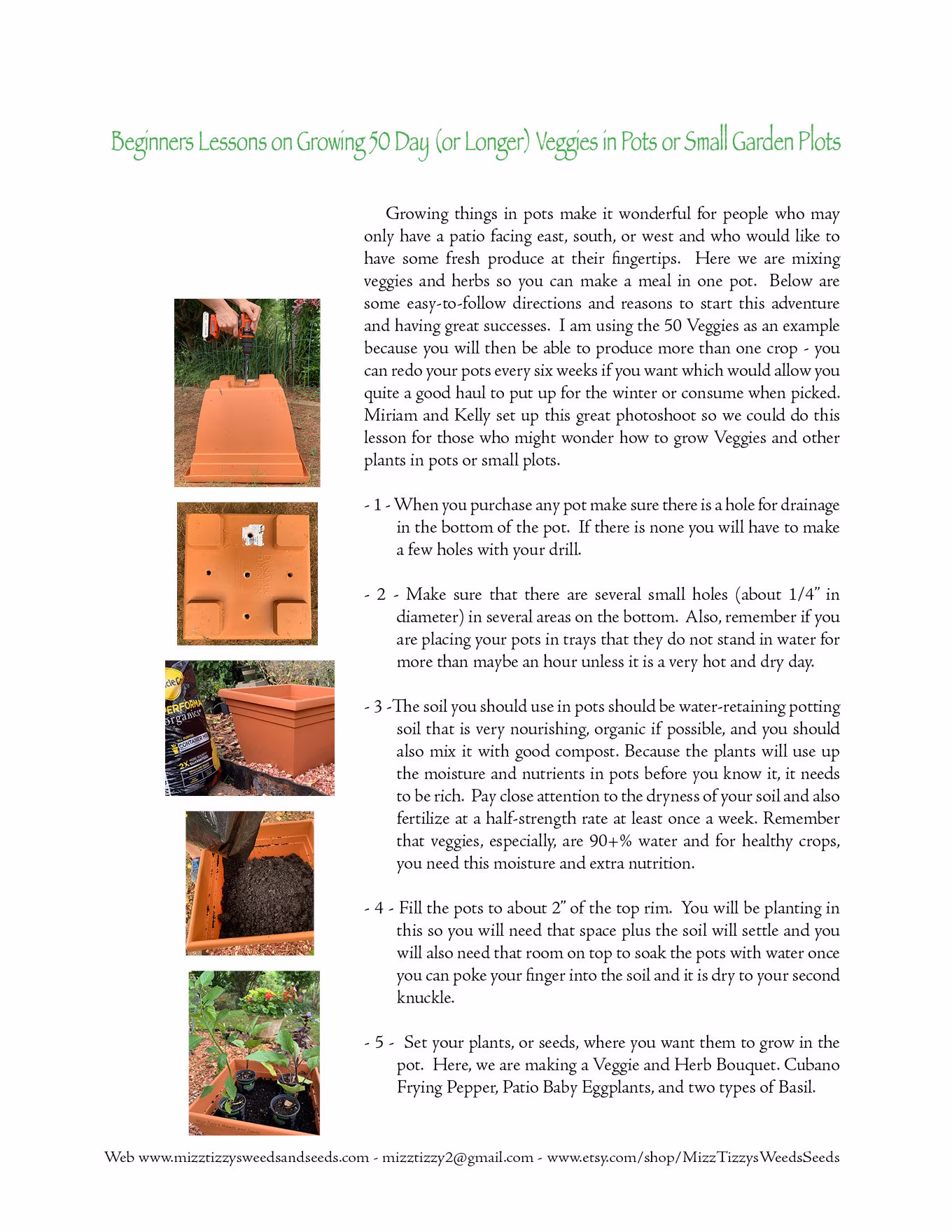 Beginners Lessons On Growing 50 Day Veggies in Pots Or Small Garden Plots
