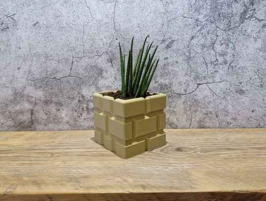3D Printed Square Mario Planter Pot - Decoration | Cool Gift