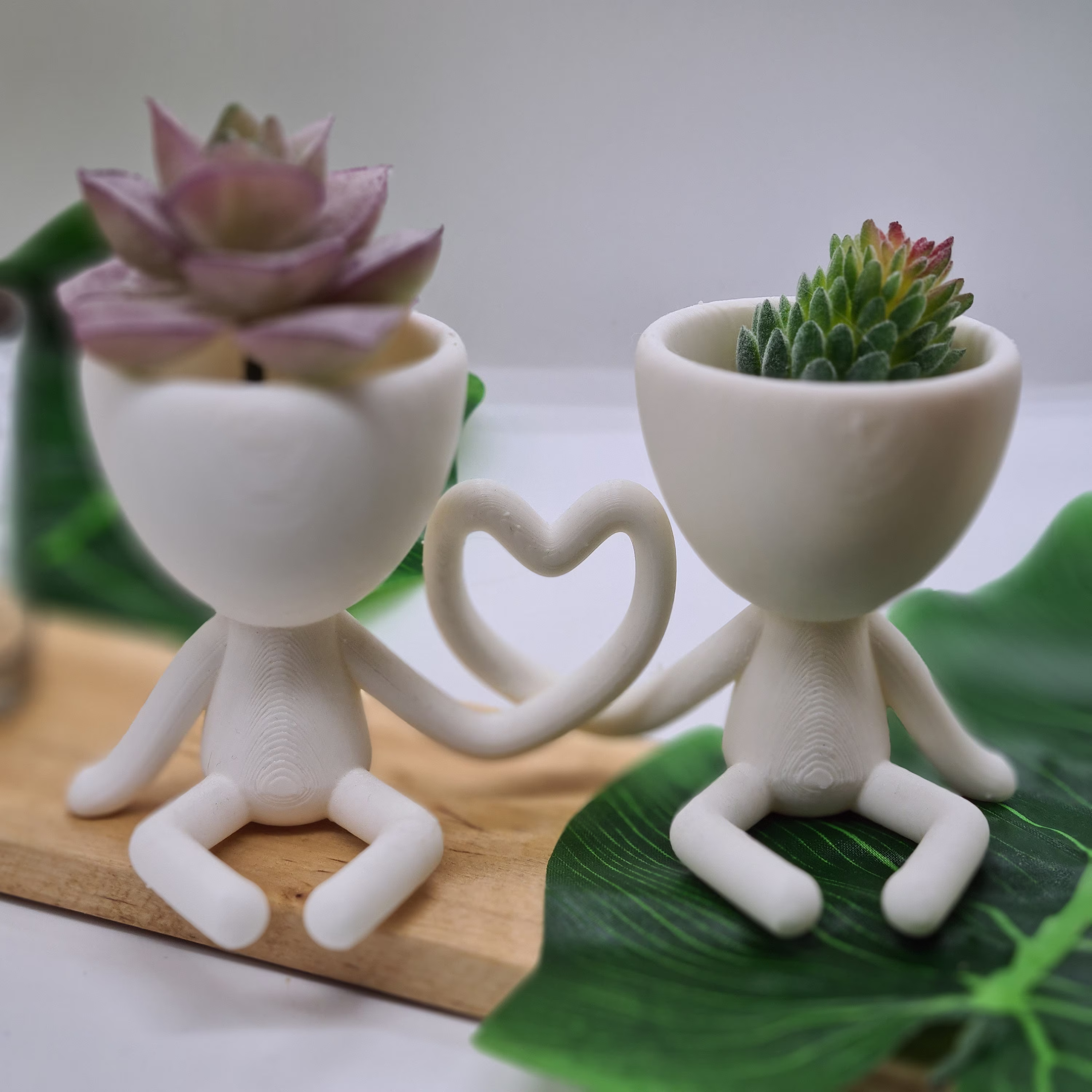 Little People Lovers Planter - Succulent Wedding Gift Person Cute