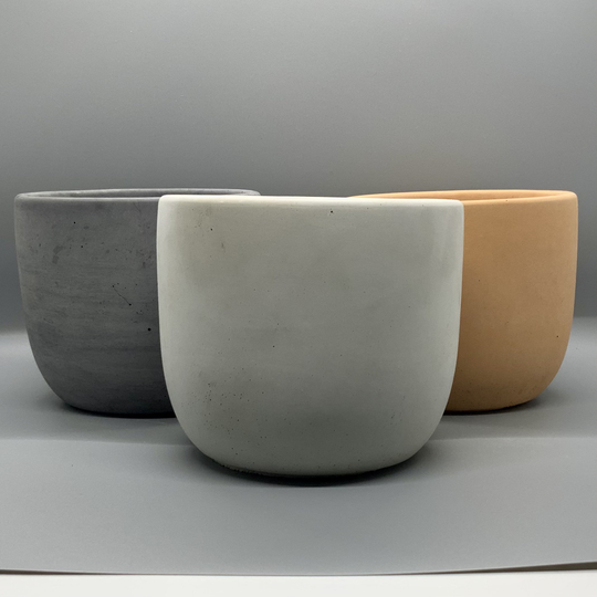 Concrete Planter | Minimalist Plant Pot Boho With Drainage Modern Indoor Succulent Flower
