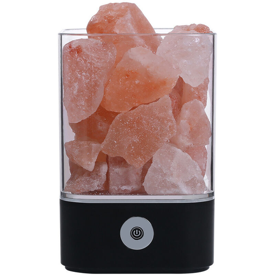 Denuotop - 5W Salt Lamps, Natural Himalayan Pink Crystal, Small Therapeutic Mineral Stone, 12V, usb, for Bedroom, Office, Outdoor, Camping, Yoga,