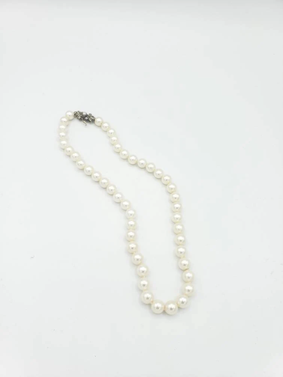 New Aaaa+ Quality Japanese Akoya Salt Water White Pearl Necklace 8.5 Mm-9 Mm