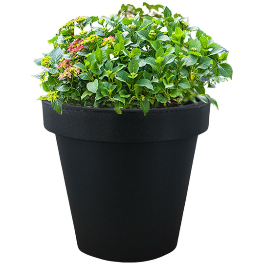 Large Flower Pot Planter Round Garden Plant Pot Indoor Outdoor Rust-Resistant Plant Container (30 x 26 cm Round, Anthracite) - ...