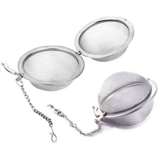 Perle Rare - 2PCS Ball Strainer Infuser Filter - Tea Ball Shaped Tea Strainers - Stainless Steel Mesh Spoon for Leaf Herb Fruit Filter