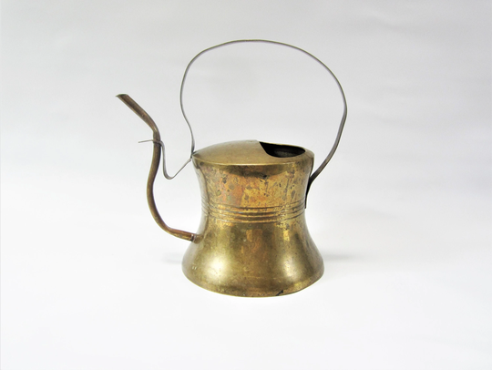 Vintage Bronze Brass Watering Can 32Oz Hourglass Shape