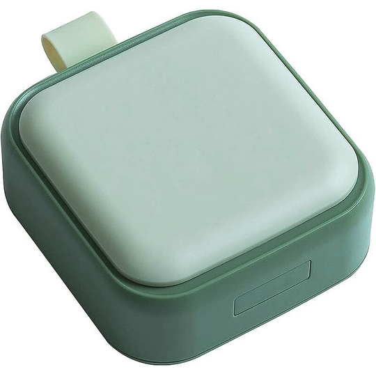 Compartment Pill Box, Portable Pocket Travel Pill Box, Plastic Medicine Box with Buckle (Green)
