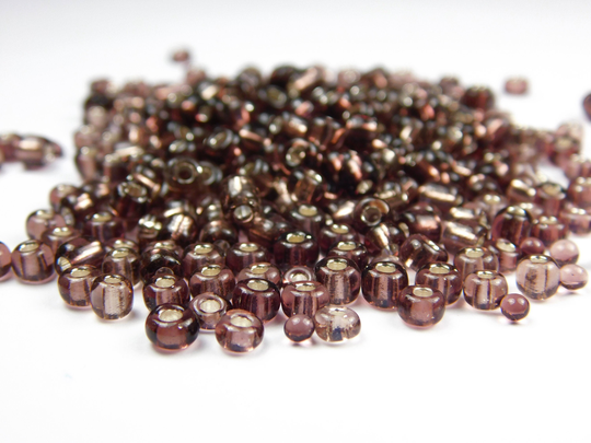 6/0 Seed Beads - Silver Lined Amethyst Purple Glass Jewelry Supplies Making