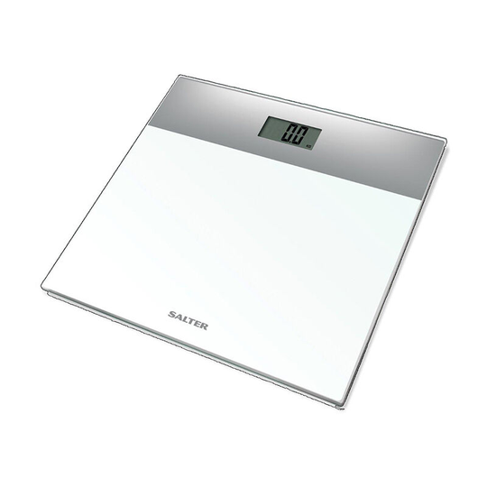 Salter - Glass Electronic Bathroom Scales White 9206SVWH3R