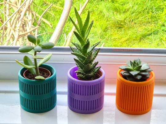 Mini Desk Planter // Multi Colours Available Gift Ideas Minimalist Design Pencil Holder Modern 3D Printed