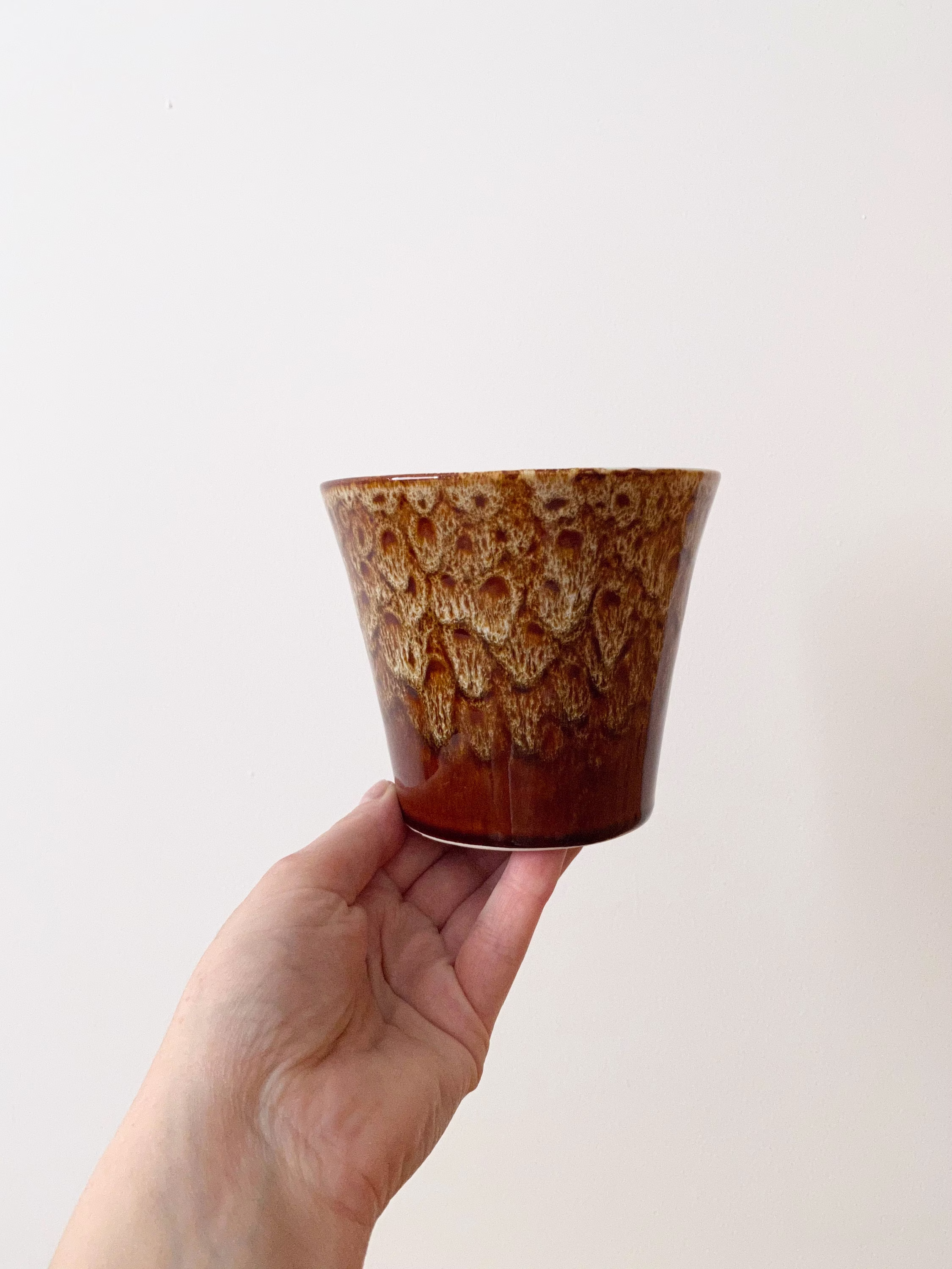 Vintage Brown Ceramic Planter, Plant Pot, Retro New Devon Pot