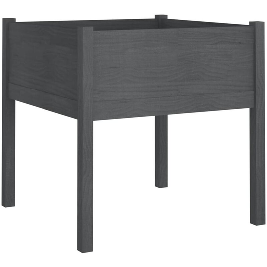 Vidaxl - Garden Planter Grey 70x70x70 cm Solid Pinewood Grey