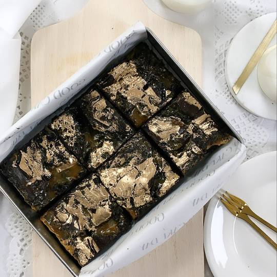 Gooey Bea Salted Caramel Brownies
