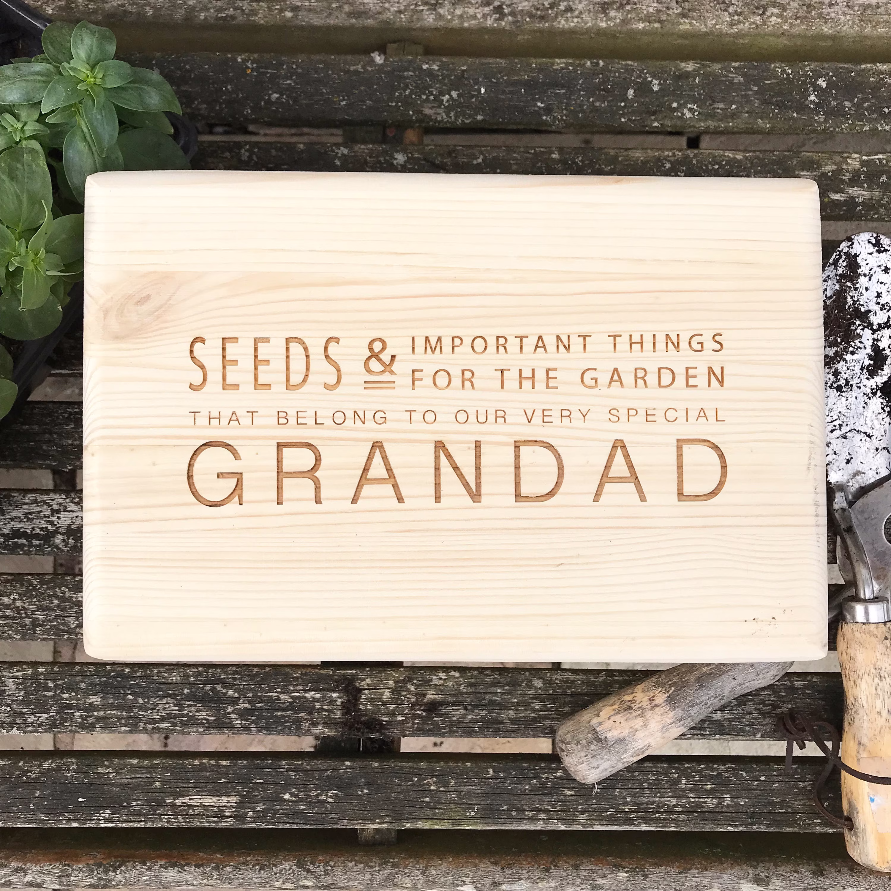 Gardeners Gift - Seed Box Storage Gardening Grandparents For Dad Him Parents Mum -Garden