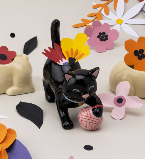 Playful Cat Mini Indoor Air Planter With Gift Box