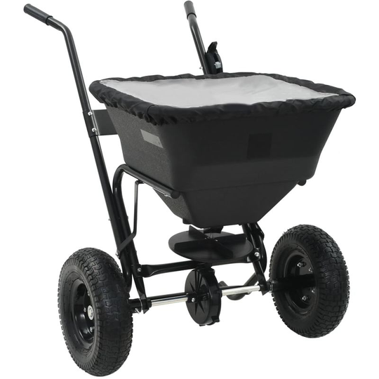Walk Behind Salt Spreader pvc and Steel 106x73x76 cm 45 l VD04980 - Hommoo