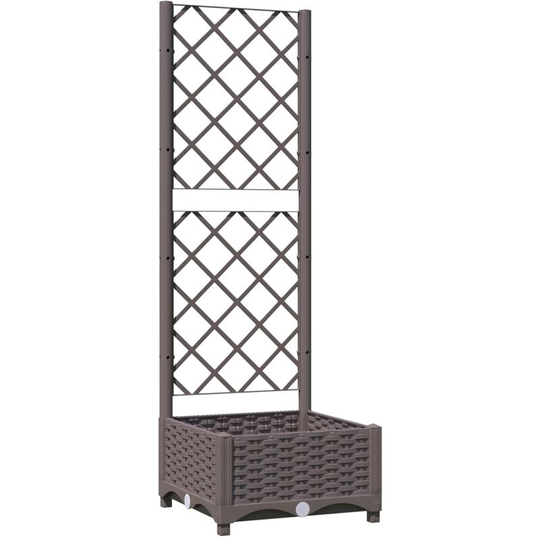 Garden Planter with Trellis Brown 40x40x121.5 cm pp Vidaxl Brown