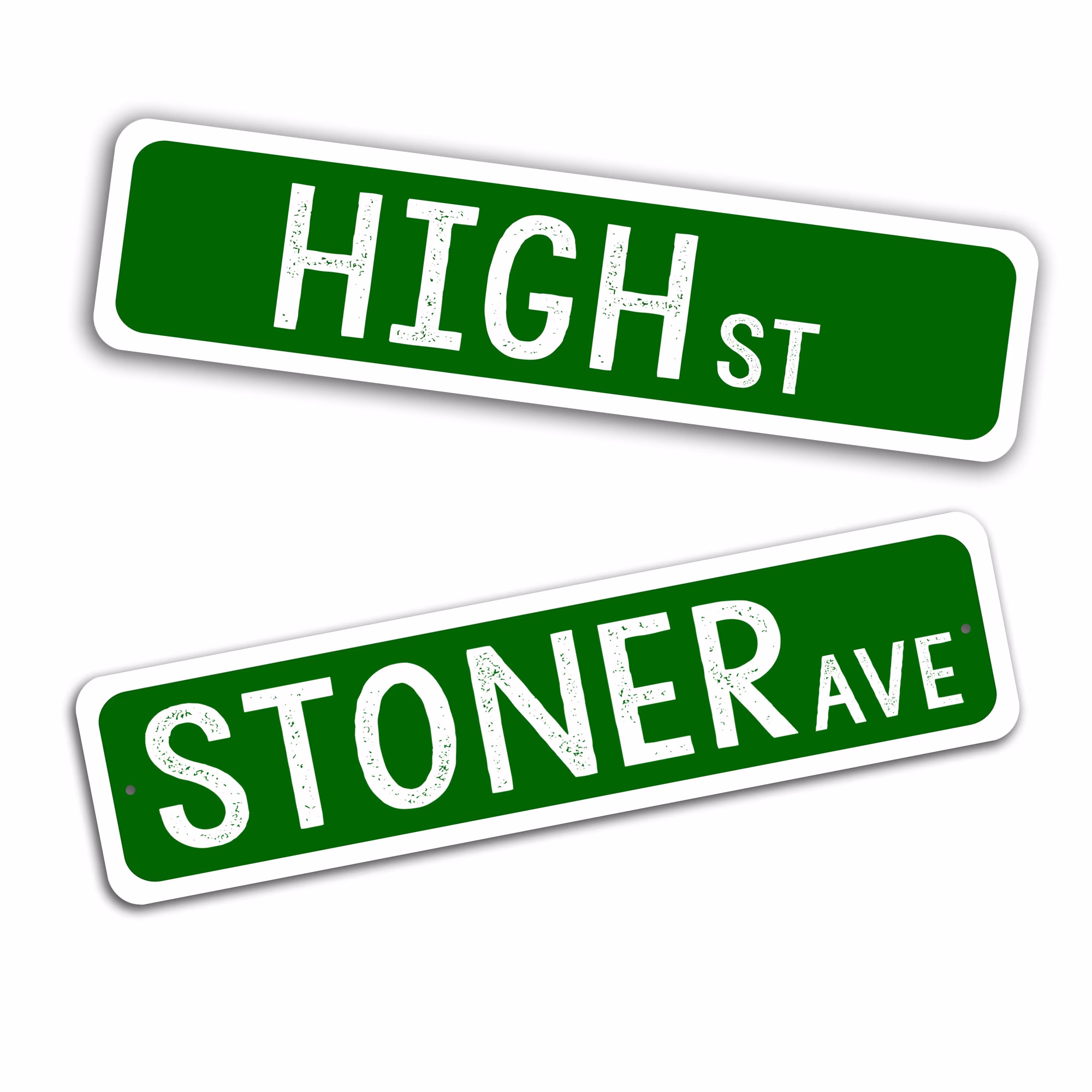 Vintage Distressed Stoner Ave High St 24"x6