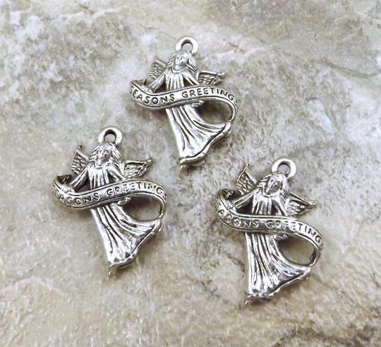 Set Of Three | 3 Pewter "Season's Greetings