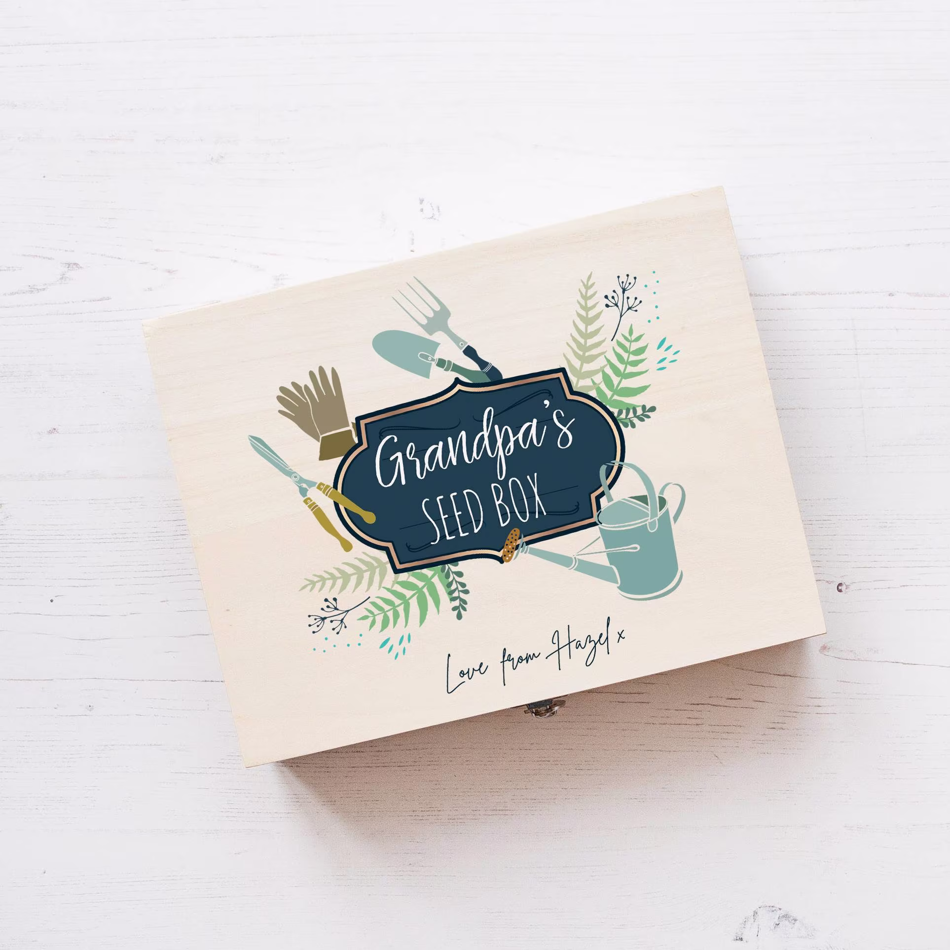 Personalised Seed Box Gift For Grandma Or Grandpa/Grandad