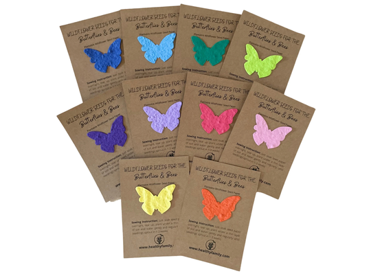 Plastic Free Party Bag Fillers. Eco - Friendly Favour. Alternative Wedding Favours. Butterfly Seed Paper Shapes