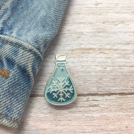 Winter Potion Enamel Pin | Season, Snowflake, Christmas Gift