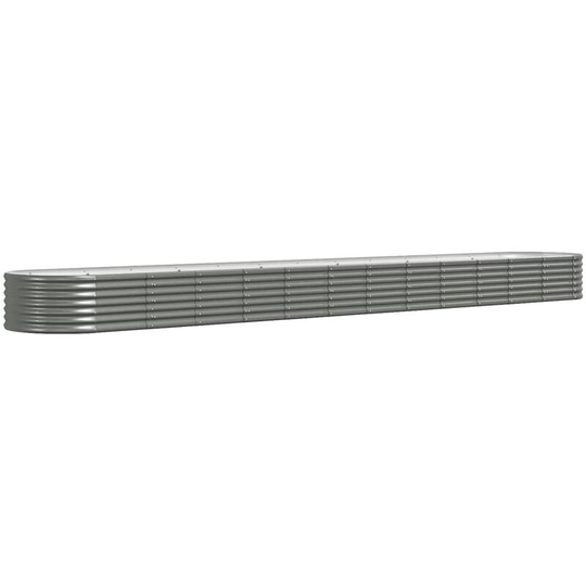 Garden Planter Powder-coated Steel 512x80x36 cm Grey Vidaxl Grey