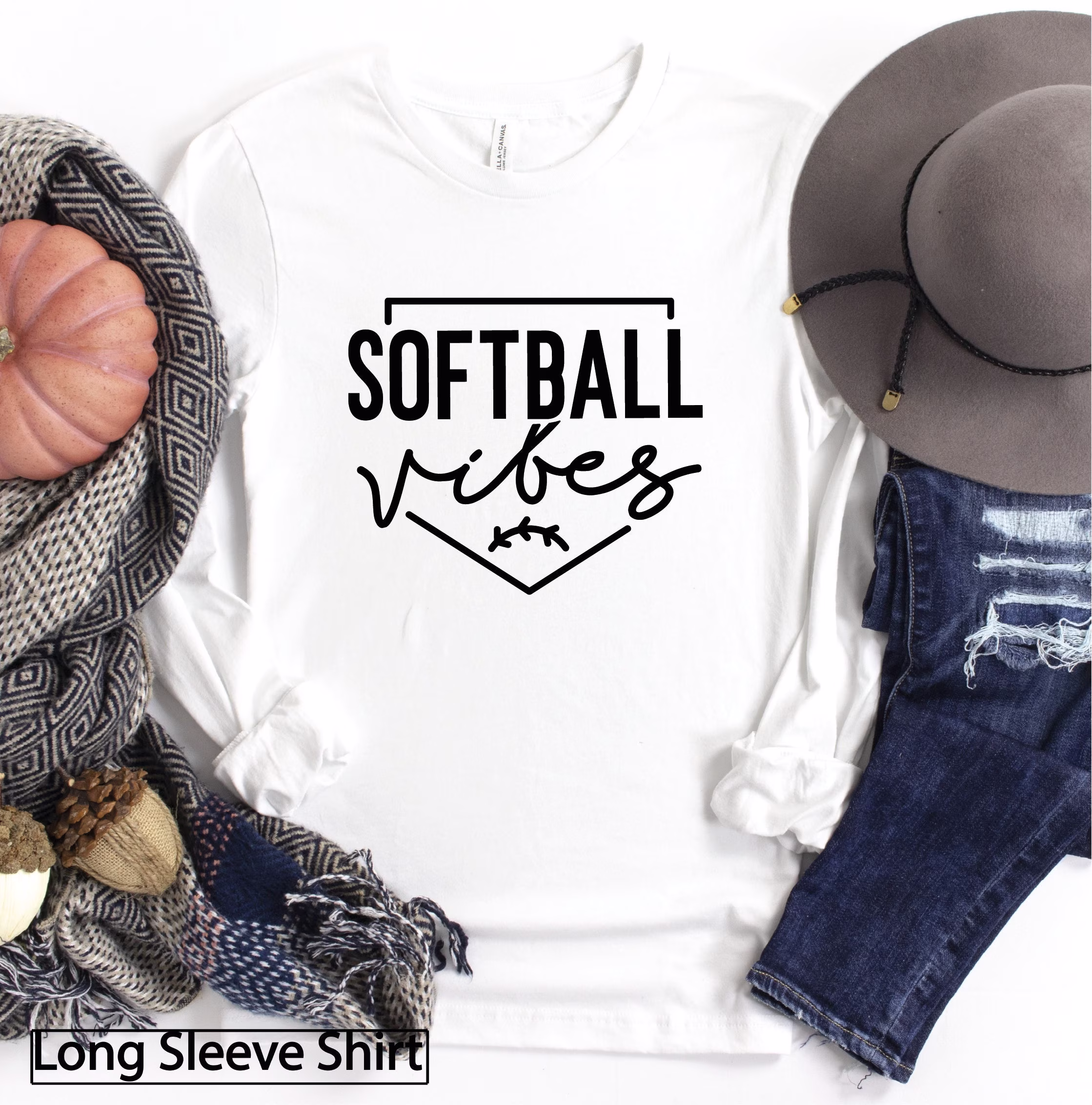 Long Sleeve Tshirt, Softball Vibes T-Shirt, Player Shirts, Gifts For Mom, Game Day, Comfy Clothes, Cheer Season, Sport Tees, Gamer Outfit