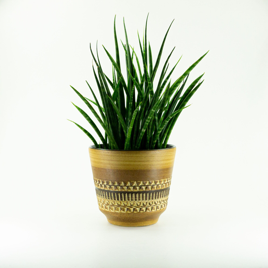 Clinker Ceramic Planter Sgraffito 1950S-60S Vintage Westgerman Pottery