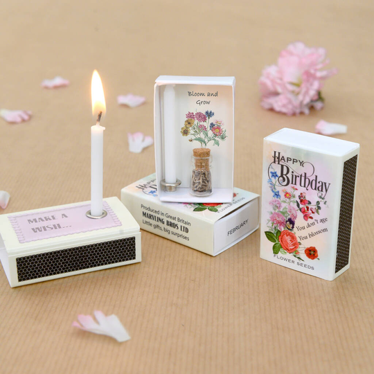 Happy Birthday Wildflower Seeds In A Matchbox