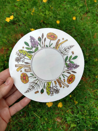 Herb Wreath - Rainbow Maker Window Decal That Creates Beautiful Rainbows in Your Home