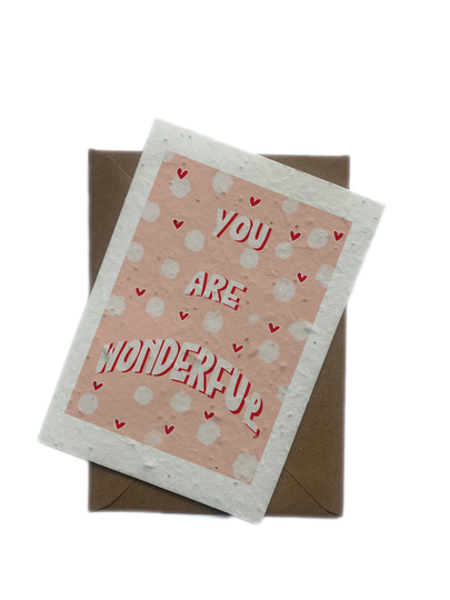 Seeded Thank You Card. Plantable