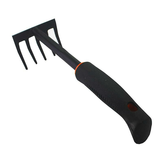 Gardening Iron Rake Garden Planting Succulent, Thickened And Rust-proof Gardening Flower Rake Five-tooth Rake Garden Tool, Length 30cm, w - Thsinde
