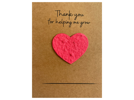 Teacher Gift. Present. Thank You End Of Year Student You For Helping Me Grow