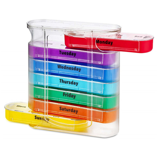 Medicine Case Medicine Box Pill Organizer Pill Box Pill Case Medication Reminder Portable Travel Container for Vitamins Fish Oil