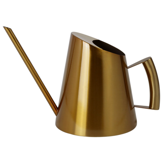 Watering Can, Flower Pot Stainless Steel Pot with Long Spout Garden Plants Flower Vase Bucket Watering Can Kettle, Small 400ML Gold
