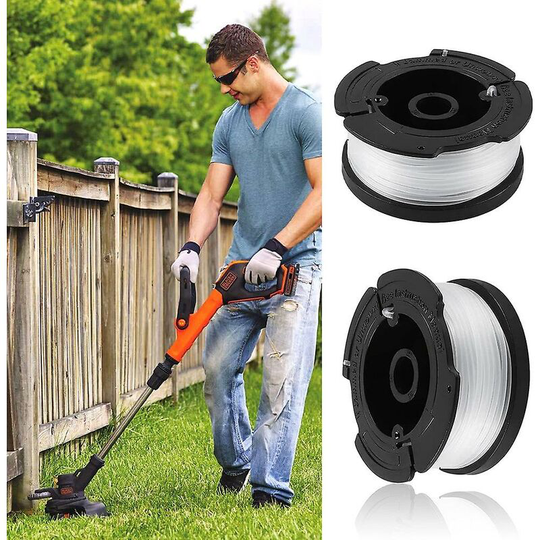 Pièces/ensemble tondeuse à gazon débroussailleuse bobine coupe-herbe avec couvercle de bobine et ressort pour Black et Decker Af-100-3zp - Flkwoh