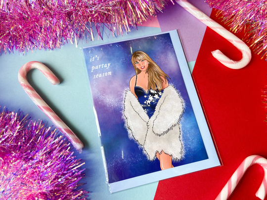 It's Partay Season Taylor Card