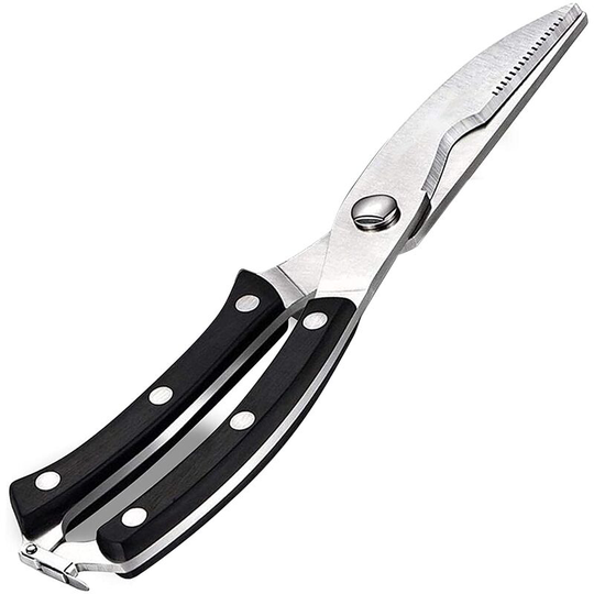 Devenirriche - Kitchen Scissors Multi-Purpose Stainless Steel Kitchen Scissors Heavy Duty Poultry Scissors Chicken Bones for Poultry, Fish, Seafood,