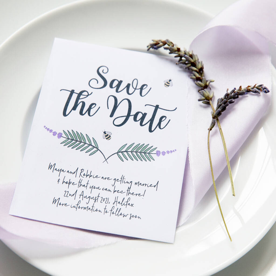 10 Save The Date Lavender Seed Packets