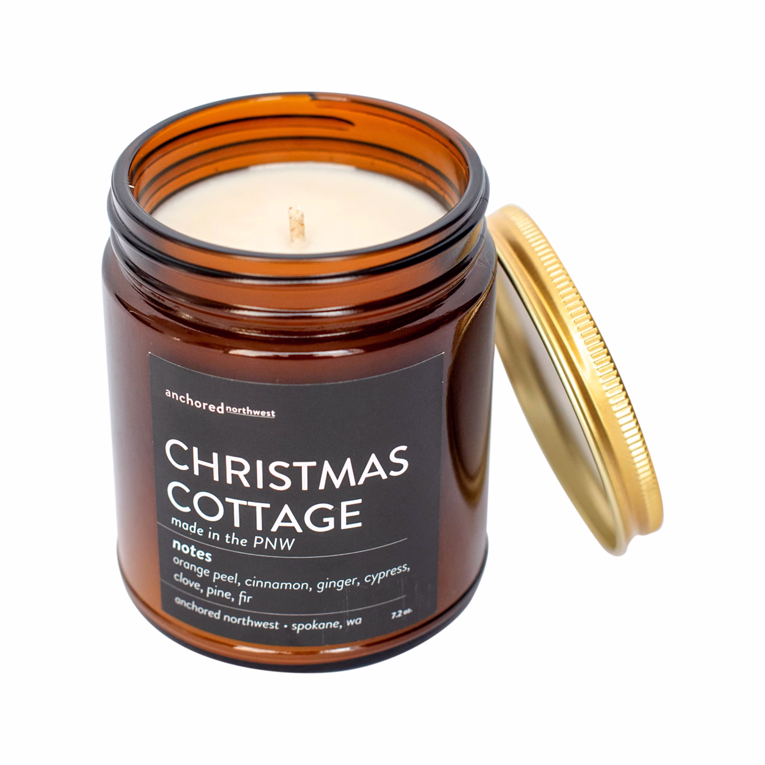 Christmas Cottage | Tree Candle Scented Holiday Candles Winter Decor Seasonal